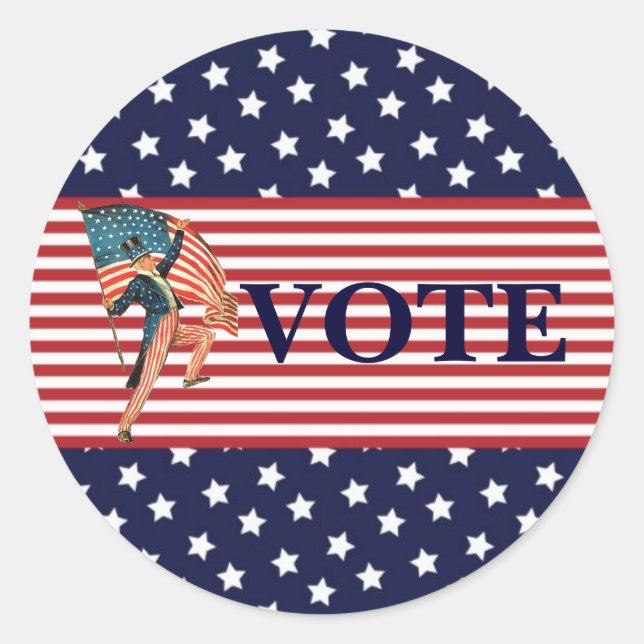 Adesivo Redondo Votar Vinheta Eleitoral (Frente)