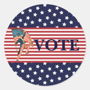 Adesivo Redondo Votar Vinheta Eleitoral