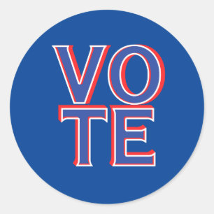 Adesivo Redondo Votar Vinheta Política Campanha Política Merchandi