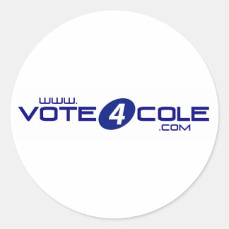 Adesivo Redondo Vote4Cole Stickers
