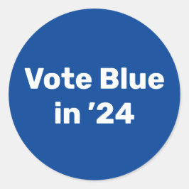 Adesivo Redondo Vote Blue em 2024