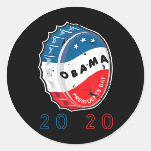 Adesivo Redondo Vote Butage Vintage Funny Obama Colorful Design