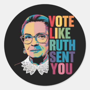 Adesivo Redondo Vote Como Ruth Enviou Você