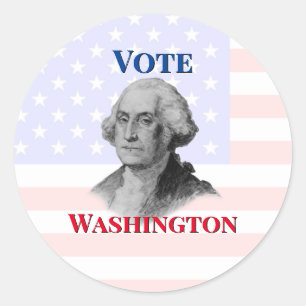 Adesivo Redondo Vote em George Washington