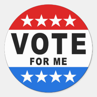 Adesivo Redondo Vote em Mim Sticker