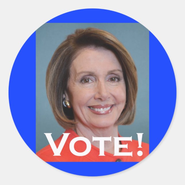 Adesivo Redondo Vote Nancy Pelosi (Frente)