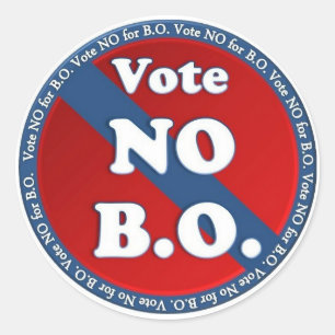 Adesivo Redondo Vote não para B.O.