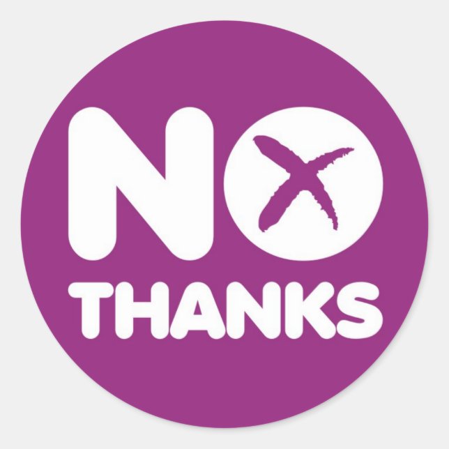Adesivo Redondo Vote No Obrigados Sticker Scottish Independence (Frente)