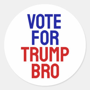 Adesivo Redondo Vote No Trump Irmão - Eleição 2024