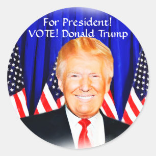 Adesivo Redondo Vote_ para Presidente-Donald Trump_