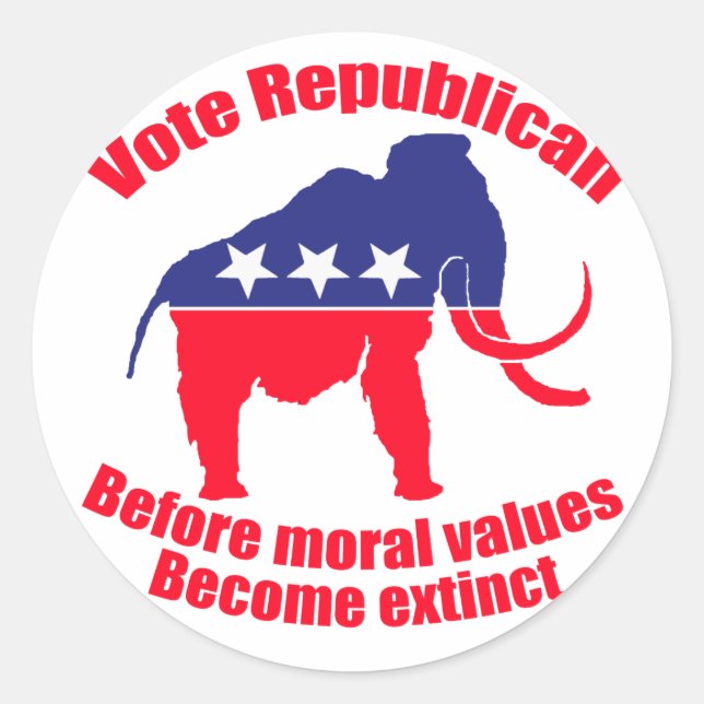 Adesivo Redondo Vote Republicano (Frente)