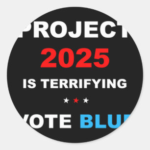 Adesivo Redondo Vote Save Democracy Stop Project 2025 1
