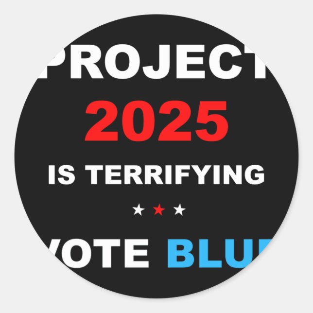 Adesivo Redondo Vote Save Democracy Stop Project 2025 1 (Frente)