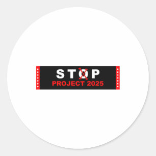 Adesivo Redondo Vote Save Democracy Stop Project 2025 2