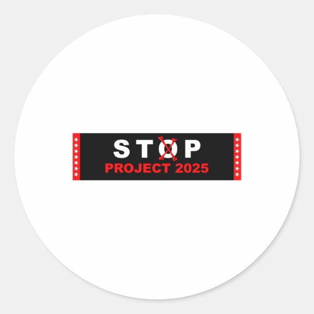 Adesivo Redondo Vote Save Democracy Stop Project 2025 2 (Frente)