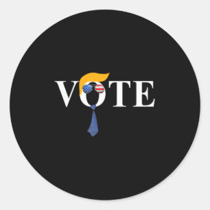 Adesivo Redondo Vote Trump 2024 Hair Tie Funny Pocket Design