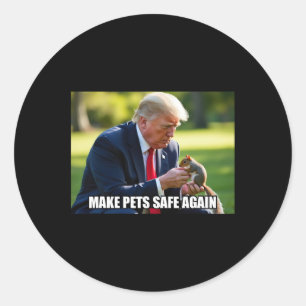 Adesivo Redondo Vote Trump Mega Torne Os Animais Seguros Novamente