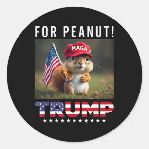 Adesivo Redondo Vote Trump Para Esquilo Amendoim Trump 2025 