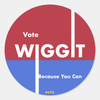 Adesivo Redondo Vote Wiggit Sticker
