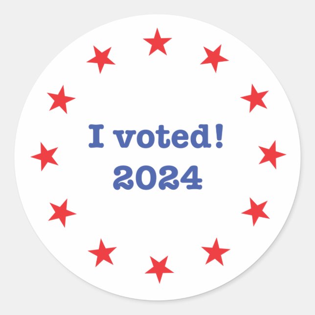Adesivo Redondo Votei! 2024 (Frente)