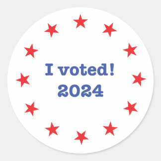 Adesivo Redondo Votei! 2024