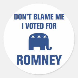 Adesivo Redondo Votei A Favor Do Romney