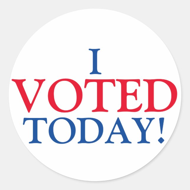 Adesivo Redondo VOTEI Hoje! (Frente)