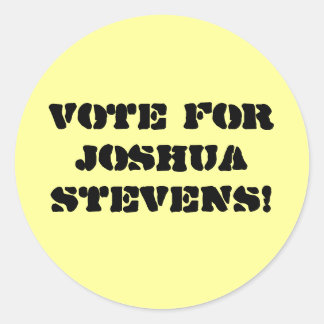 Adesivo Redondo Votem Em Joshua Stevens!