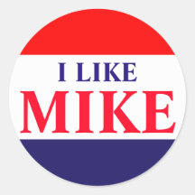 #VoteMikeWilliams 20ct Stickers "Eu Gosto De Mike"