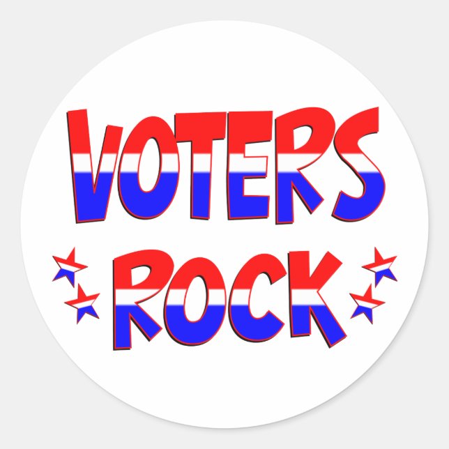 Adesivo Redondo Voters Rock (Frente)