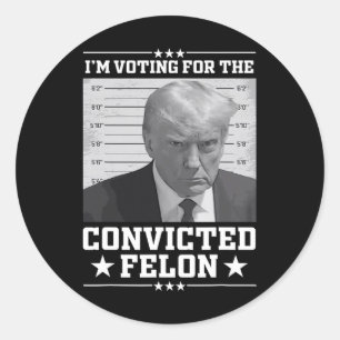 Adesivo Redondo Voto A Favor Da Trump De Felon 2024