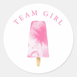 Adesivo Redondo Voto do Partido do Gênero da Rapariga da Equipe