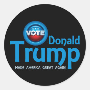 Adesivo Redondo Voto Donald Trump 2016