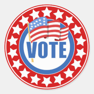 Adesivo Redondo Voto eleitoral
