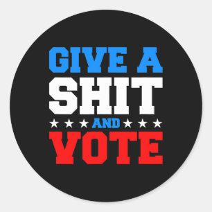 Adesivo Redondo Voto Eleitoral Engraçado - Dar E Votar