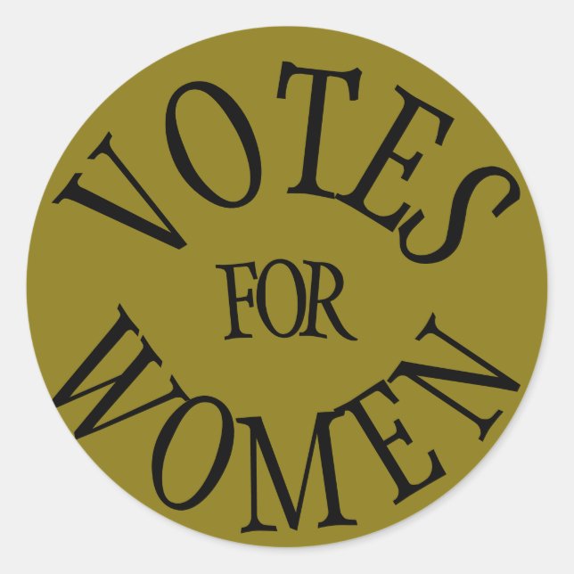Adesivo Redondo Voto histórico de Design de Sufrágio (Frente)