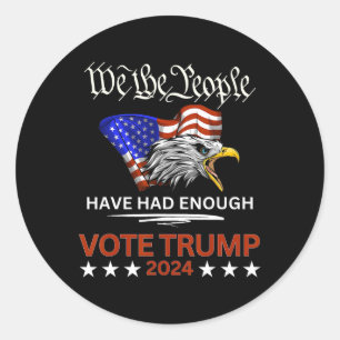 Adesivo Redondo Voto Pró-Republicano Trump 2024 Que As Pessoas Têm