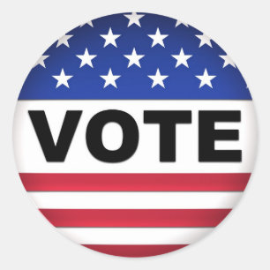 Adesivo Redondo Voto - Vinheta