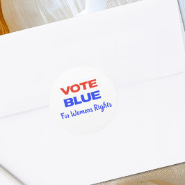 Adesivo Redondo Votos Azuis nos Estados Unidos Azul Vermelho Polít