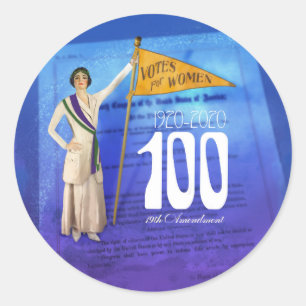 Adesivo Redondo Votos de Suffragette para Mulheres Autocolantes