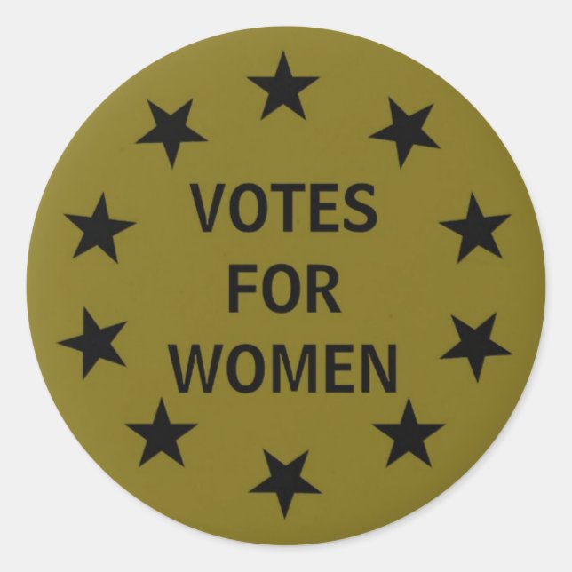 Adesivo Redondo Votos históricos do design do sufrágio para (Frente)