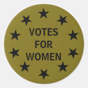 Adesivo Redondo Votos históricos do design do sufrágio para