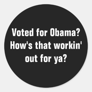 Adesivo Redondo Votou no Obama? Como isso está funcionando para vo