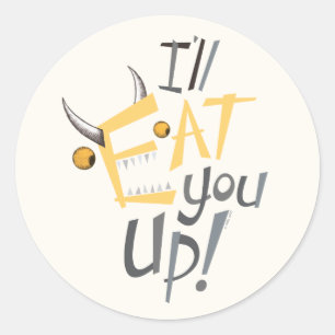 Adesivo Redondo Vou Comê-Lo Gráfico