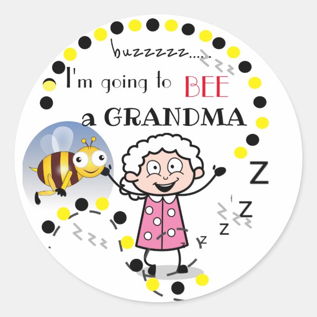Adesivo Redondo Vou ser um Vovô Sticker (Frente)