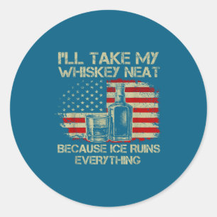 Adesivo Redondo Vou Tomar Meu Whisky Puro Camisa Divertida Anti-ge