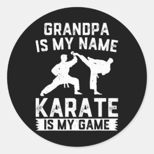 Adesivo Redondo Vovô Chama-Se Karate É Meu Jogo - Karate Gran