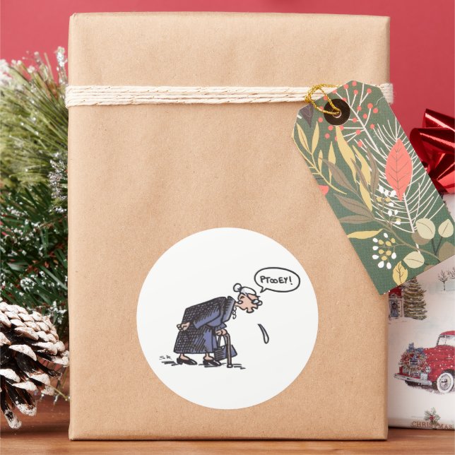 Adesivo Redondo Vovó cuspindo! (Feriado)