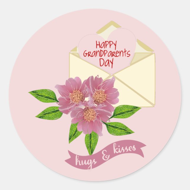 Adesivo Redondo Vovô Day Sticker (Frente)