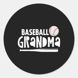 Adesivo Redondo Vovó De Beisebol Para Vovó Que Ama Baseball